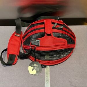 EXUC PARTS Sleepypod 13” Mobile Pet Bed Sz SM Small - Strawberry Red Lid & Strap